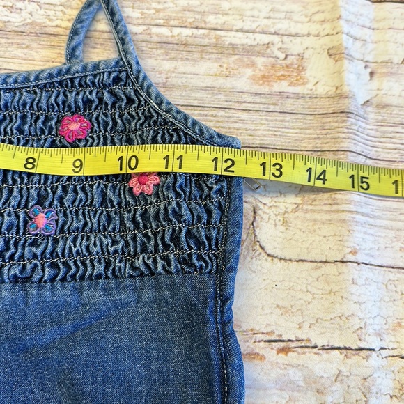 Faded Glory • Glory Girls • Denim Embroidered Romper • Sz 6X - Picture 7 of 8